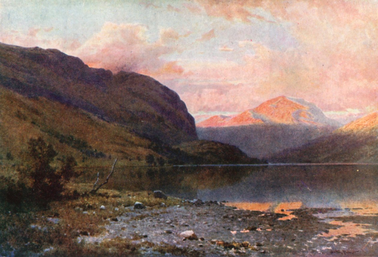Loch Lubnaig, Perthshire (fargelitografi) av Henry Sutton Palmer