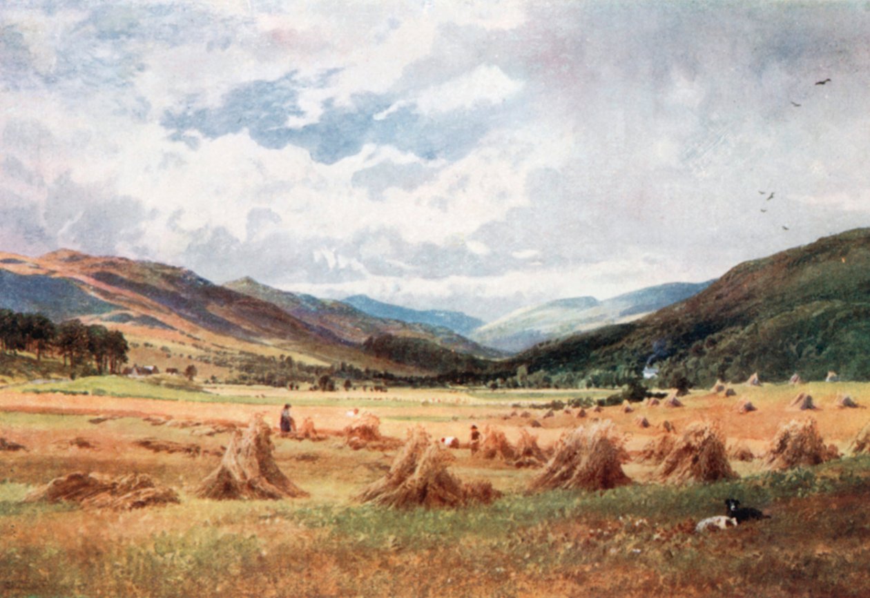 Utsikt oppover Glen Lochy nær Killin, Perthsire (fargelitografi) av Henry Sutton Palmer
