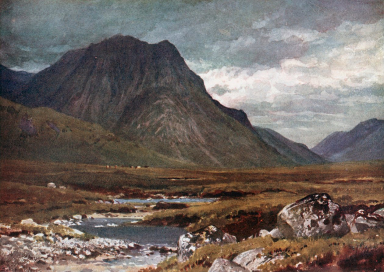 Moor of Rannoch, Perthshire og Argyllshire (fargelitografi) av Henry Sutton Palmer