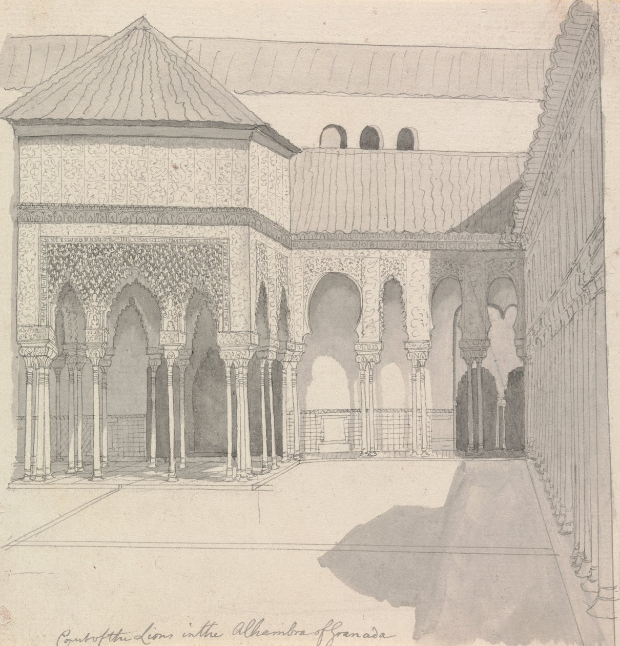Løvenes domstol i Alhambra i Granada av Henry Swinburne