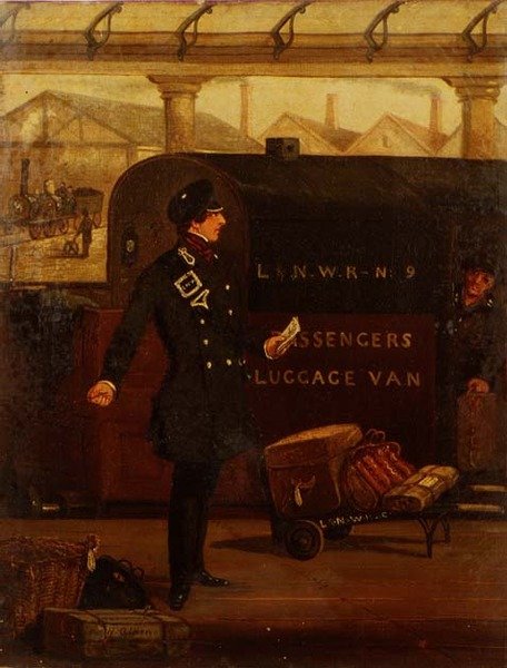En vakt av en L & N-W. R. Bagasjebil av Henry Thomas Alken