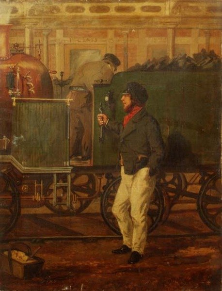 En motordriver ved en motor av Henry Thomas Alken