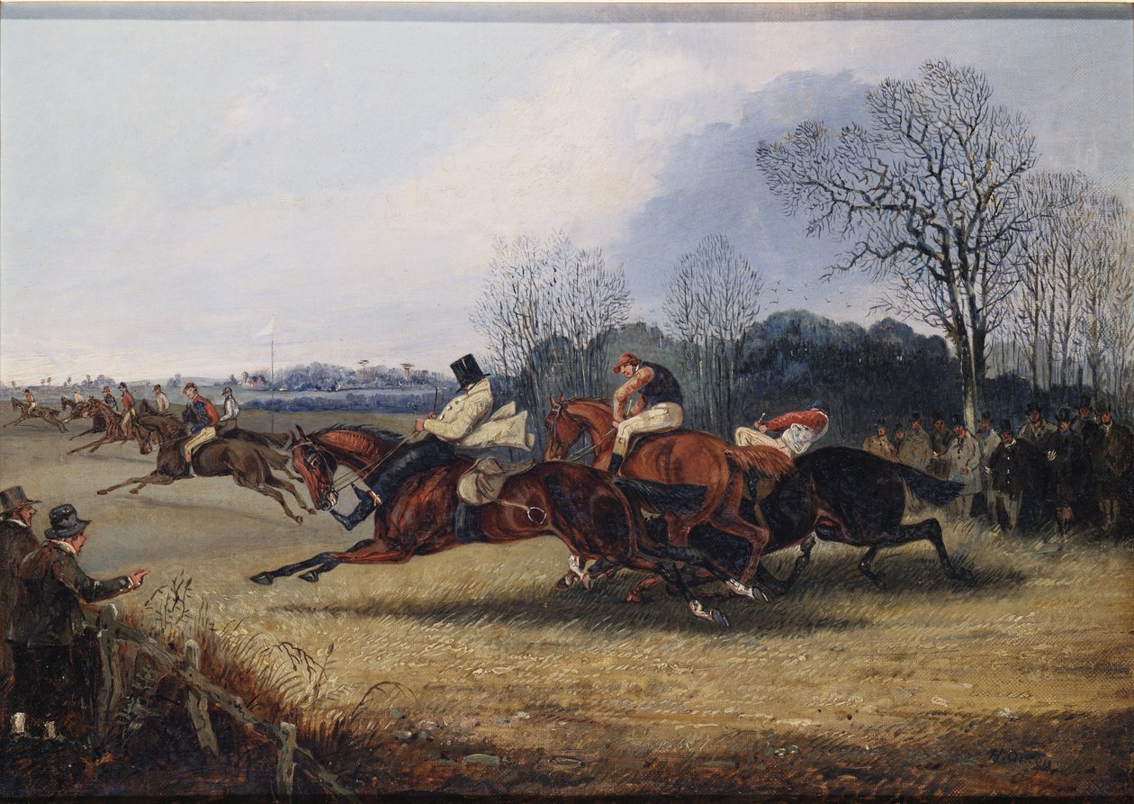 En hendelse i Wakefield hinderløp av Henry Thomas Alken