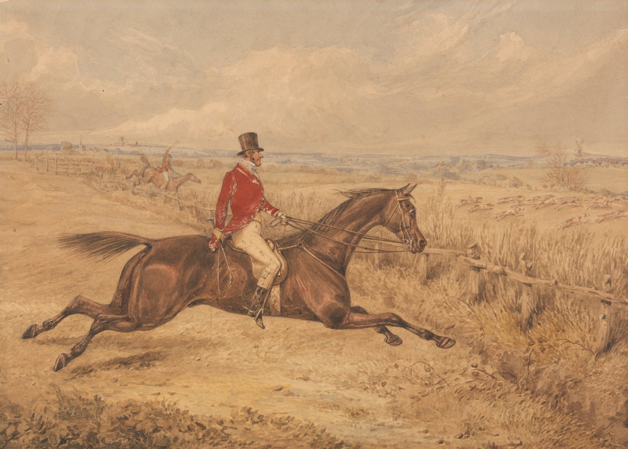 Lader et oksegjerde av Henry Thomas Alken
