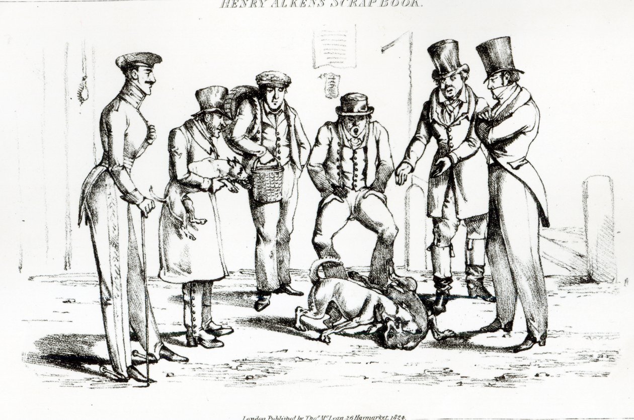 Hundekamp, 1824 av Henry Thomas Alken