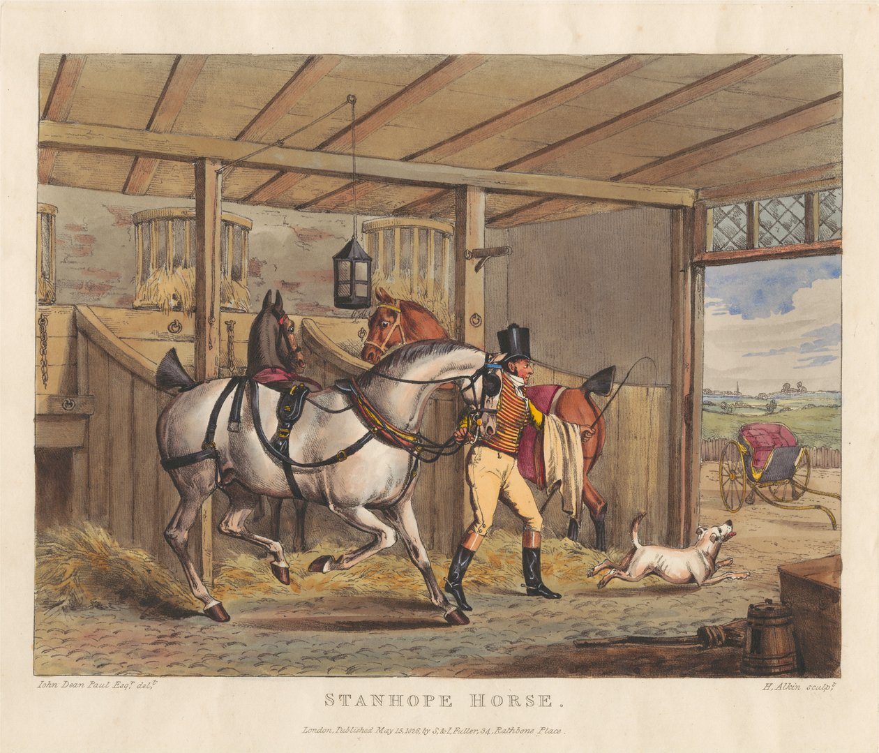 Hester [serie på seks]: 2. Stanhope-hest av Henry Thomas Alken