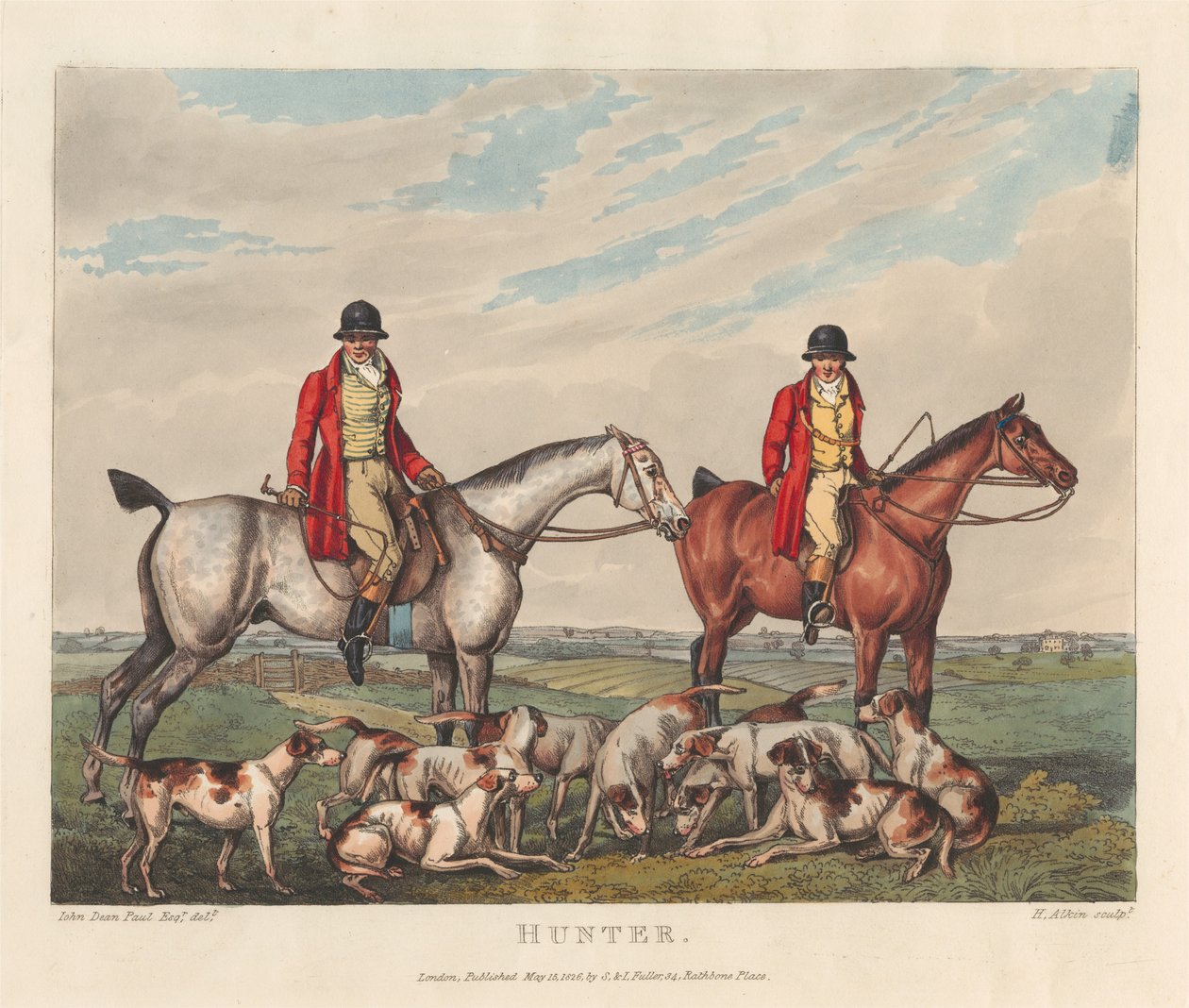 Hester [sett på seks]: 3. jakthest av Henry Thomas Alken
