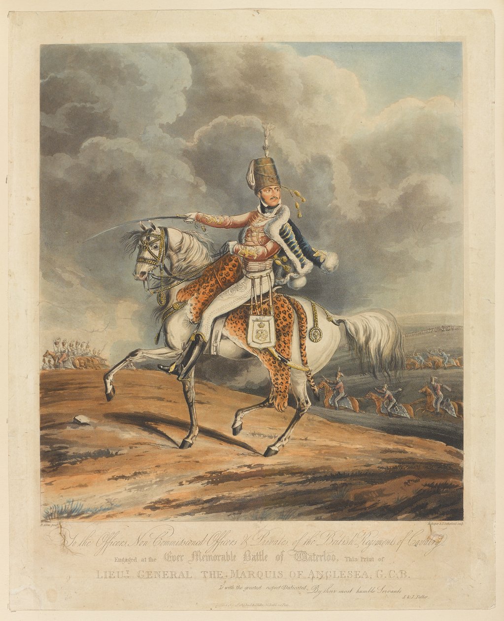 ?Generalløytnant The Marquis of Anglesea, GCB?, Slaget ved Waterloo, 1815 av Henry Thomas Alken