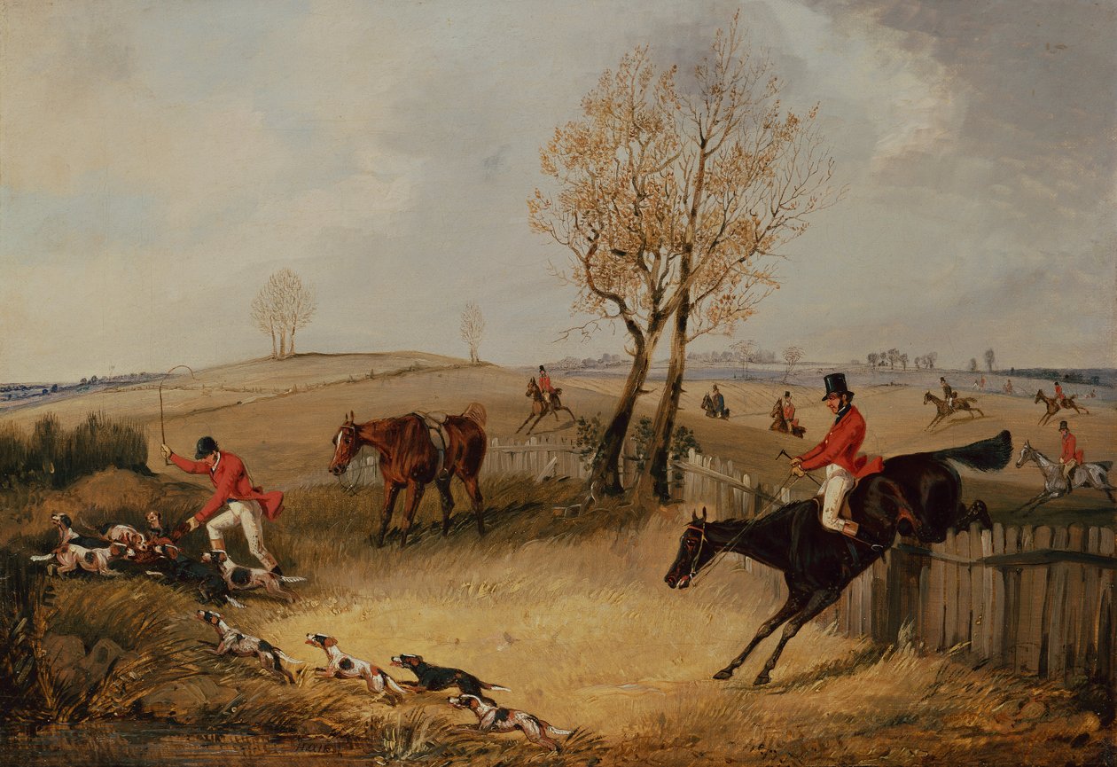 Over gjerdet (olje på lerret) av Henry Thomas Alken