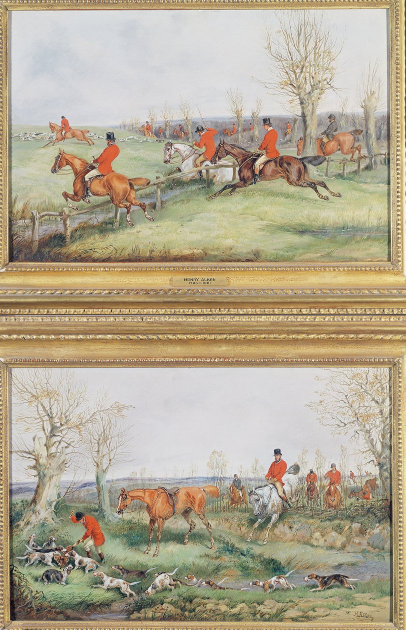 Et par jaktscener, 1800-tallet av Henry Thomas Alken