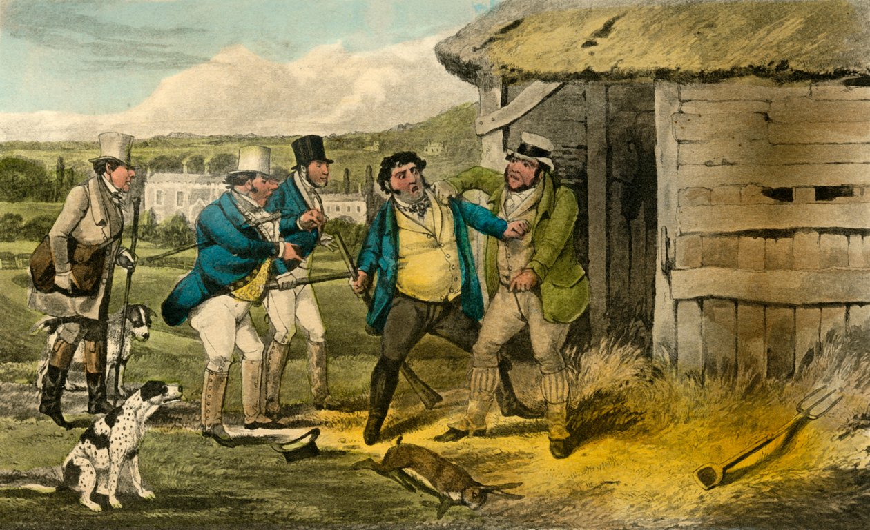 Squire Cheatums Keeper angriper Murderer of Old Tom, 1838 av Henry Thomas Alken