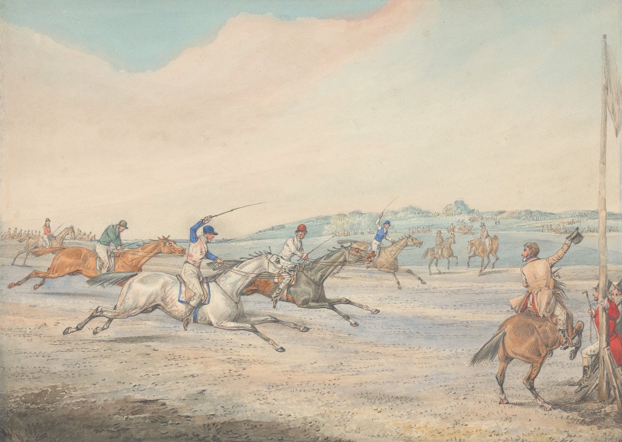 Hinderløp: Målgang av Henry Thomas Alken