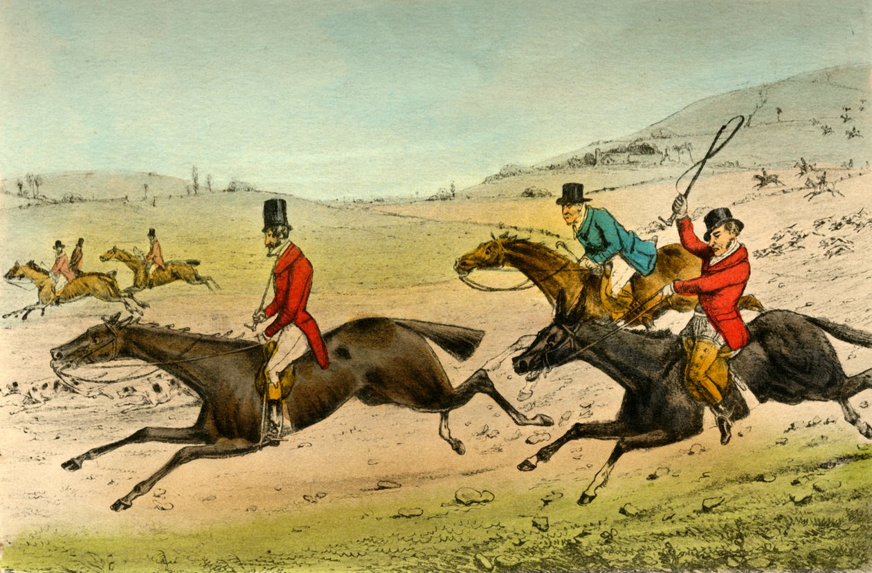Swell og Surrey. The Hounds in Full Cry, 1838 av Henry Thomas Alken
