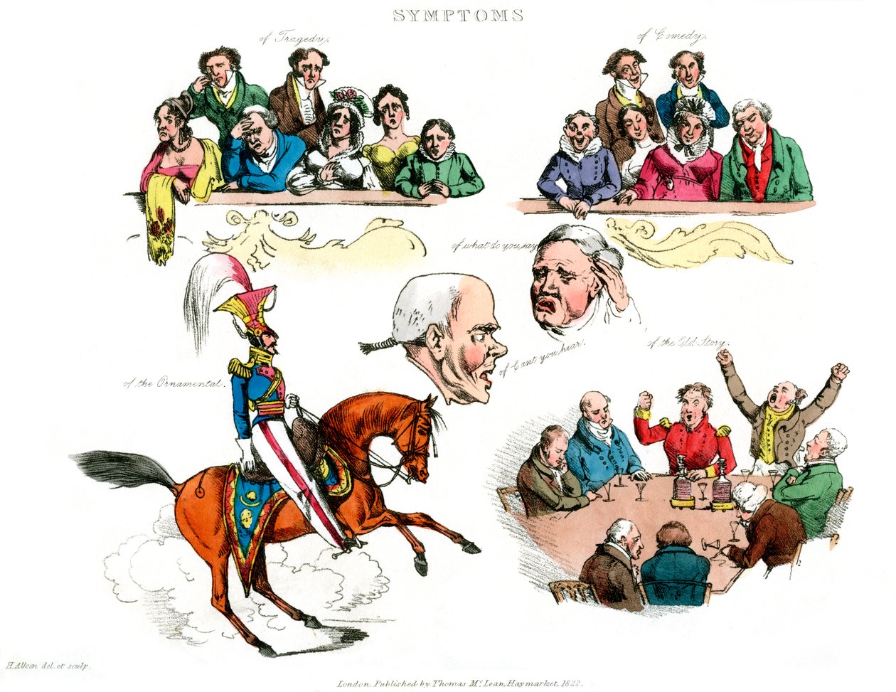 Symptomer på å være underholdt, 1822. av Henry Thomas Alken