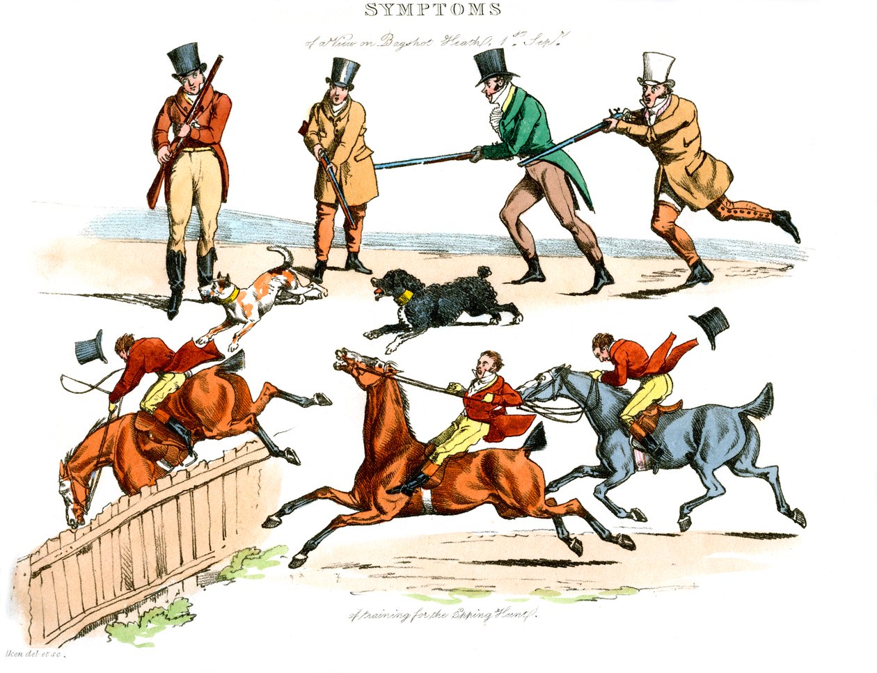 Symptomer på å være underholdt, 1822. av Henry Thomas Alken