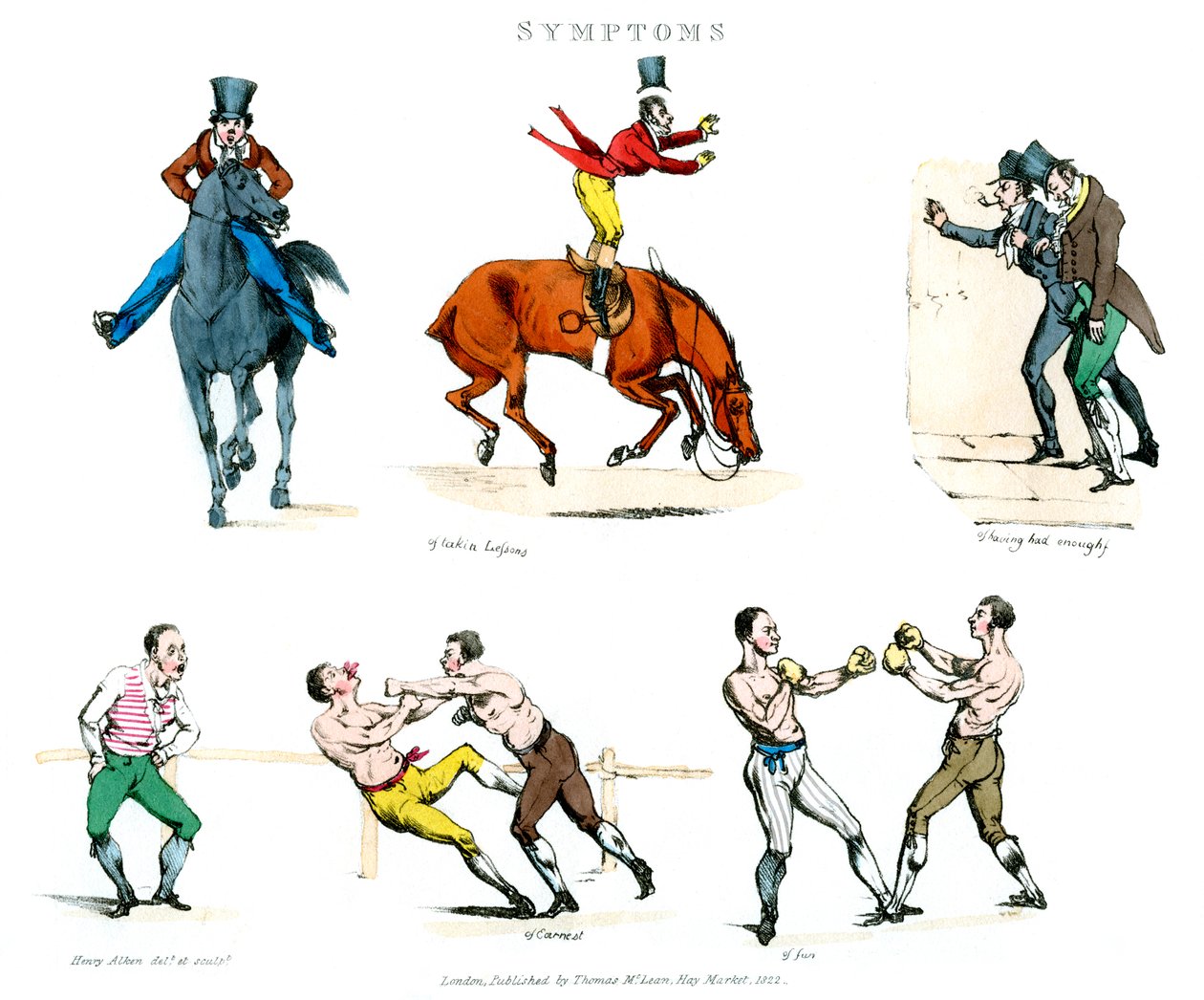 Symptomer på å være underholdt, 1822. av Henry Thomas Alken
