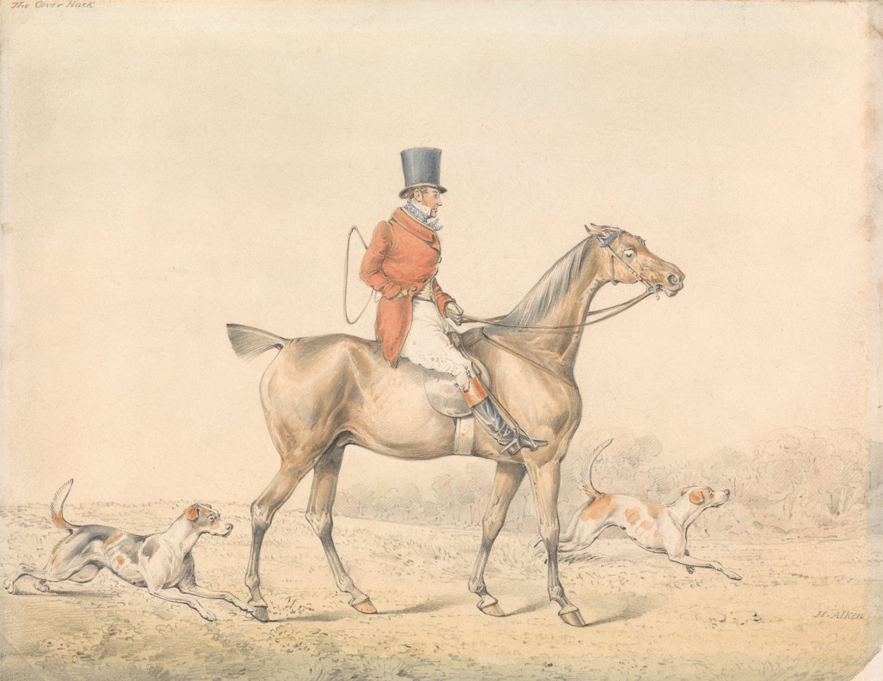 «Jakthesten til hundeflokken» av Henry Thomas Alken