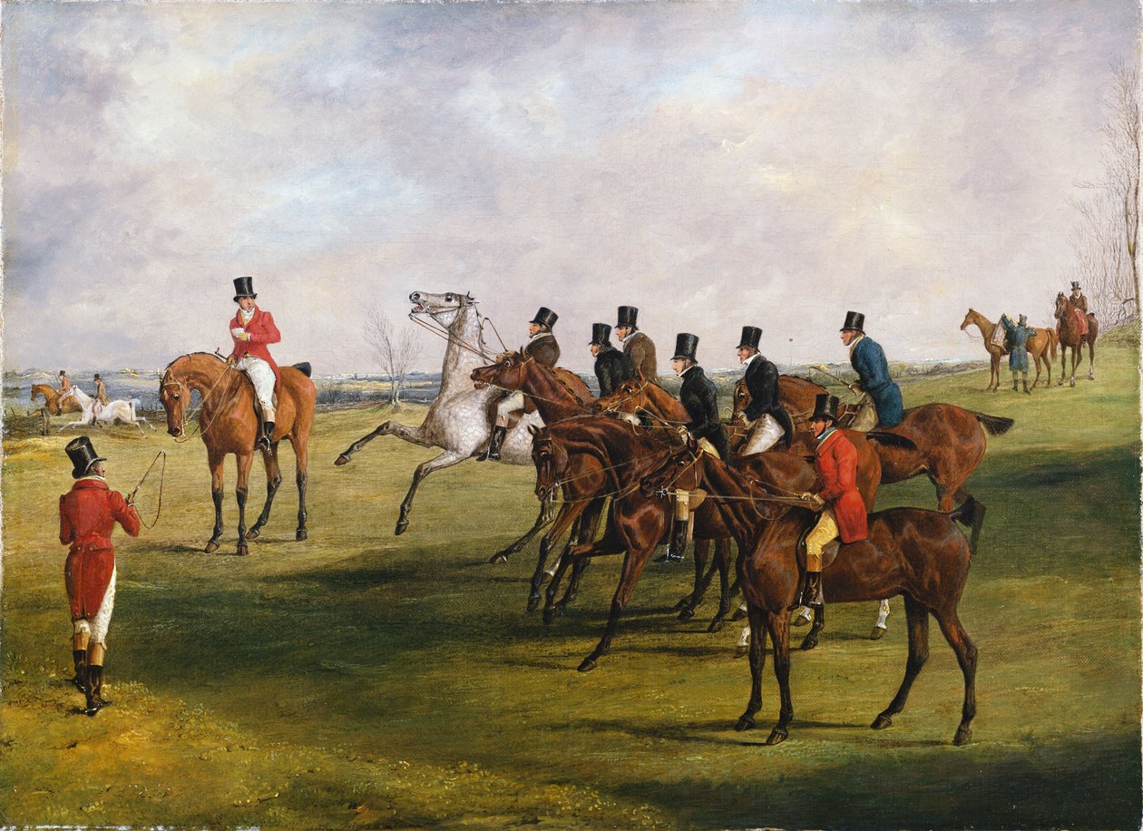 The Grand Leicestershire Steeplechase, 12. mars 1829: Starten av Henry Thomas Alken