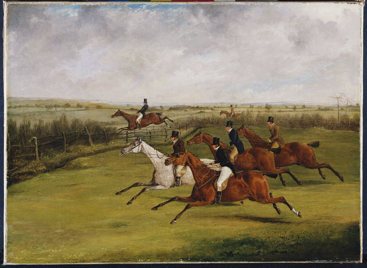 The Grand Leicestershire Steeplechase, 12. mars 1829: Field Becomes Select av Henry Thomas Alken