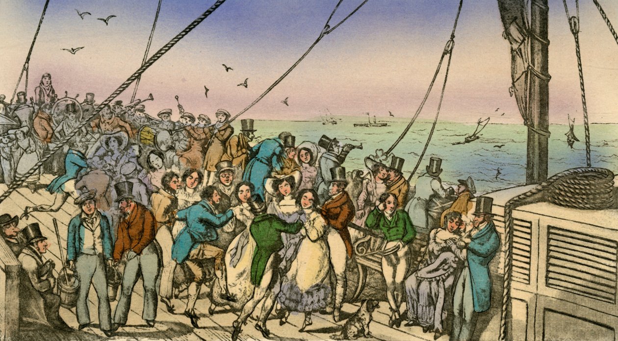 The Pleasures of a Margate Steam-pakke, 1838 av Henry Thomas Alken