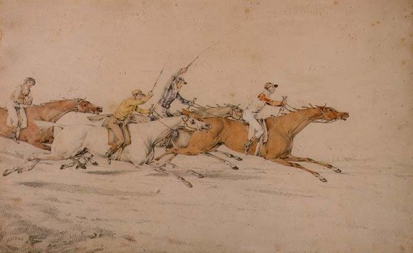 De siste to sekundene (blyant og akvarell) (par 85459) av Henry Thomas Alken