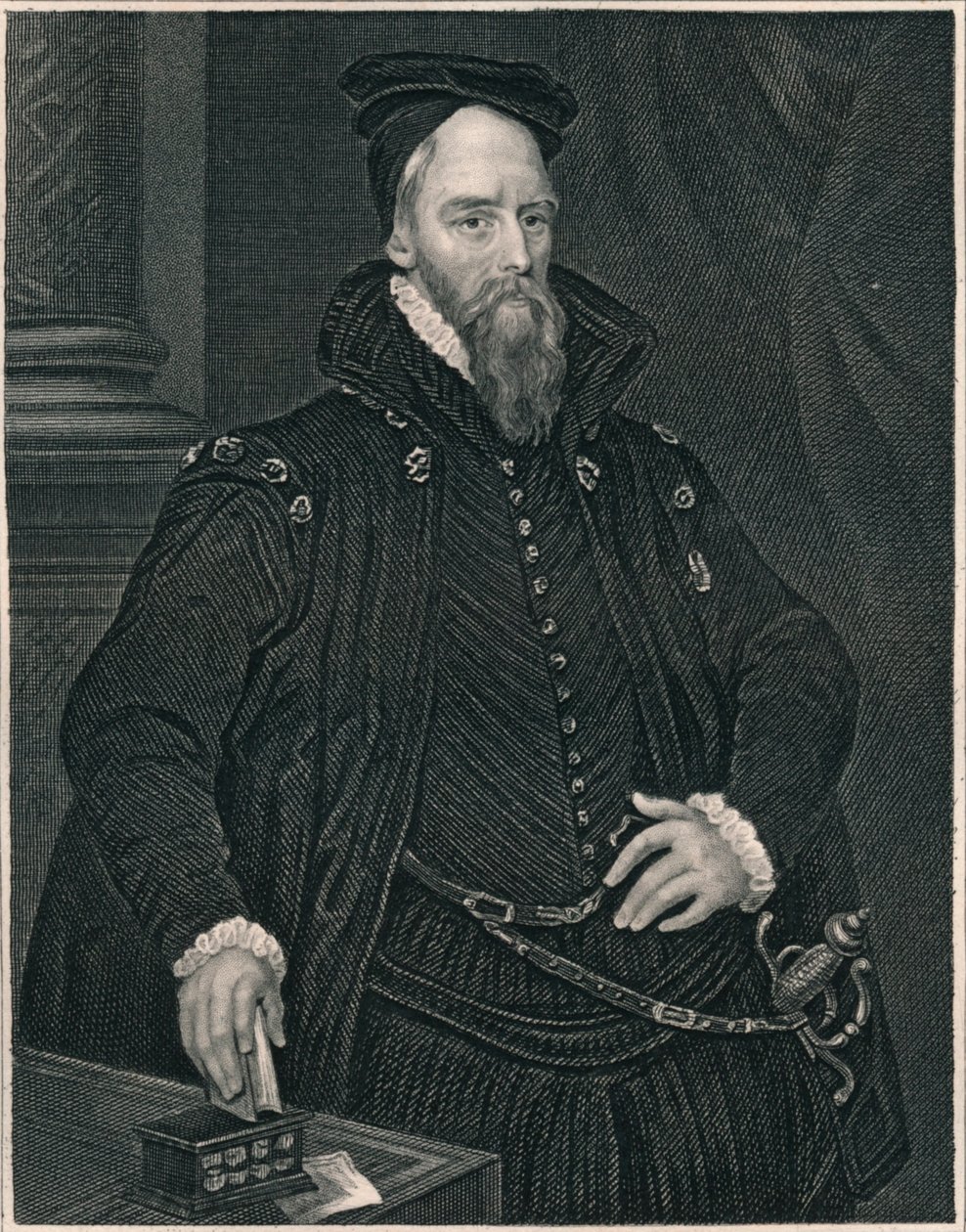 Ambrose Dudley, jarl av Warwick, tidlig på midten av 1800-tallet. av Henry Thomas Ryall