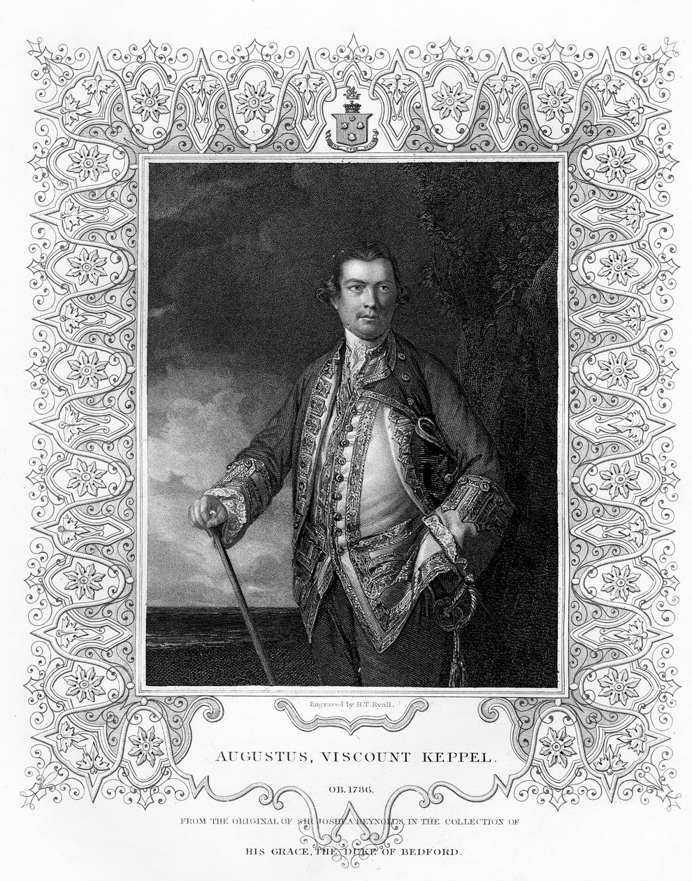 Augustus Keppel, Viscount Keppel, 1725-1786, 1800-tallet. av Henry Thomas Ryall