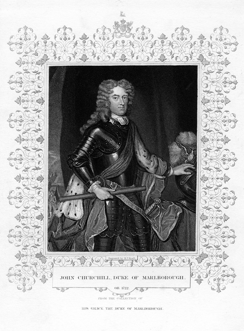 John Churchill, 1. hertug av Marlborough, engelsk militæroffiser, 1800-tallet. av Henry Thomas Ryall