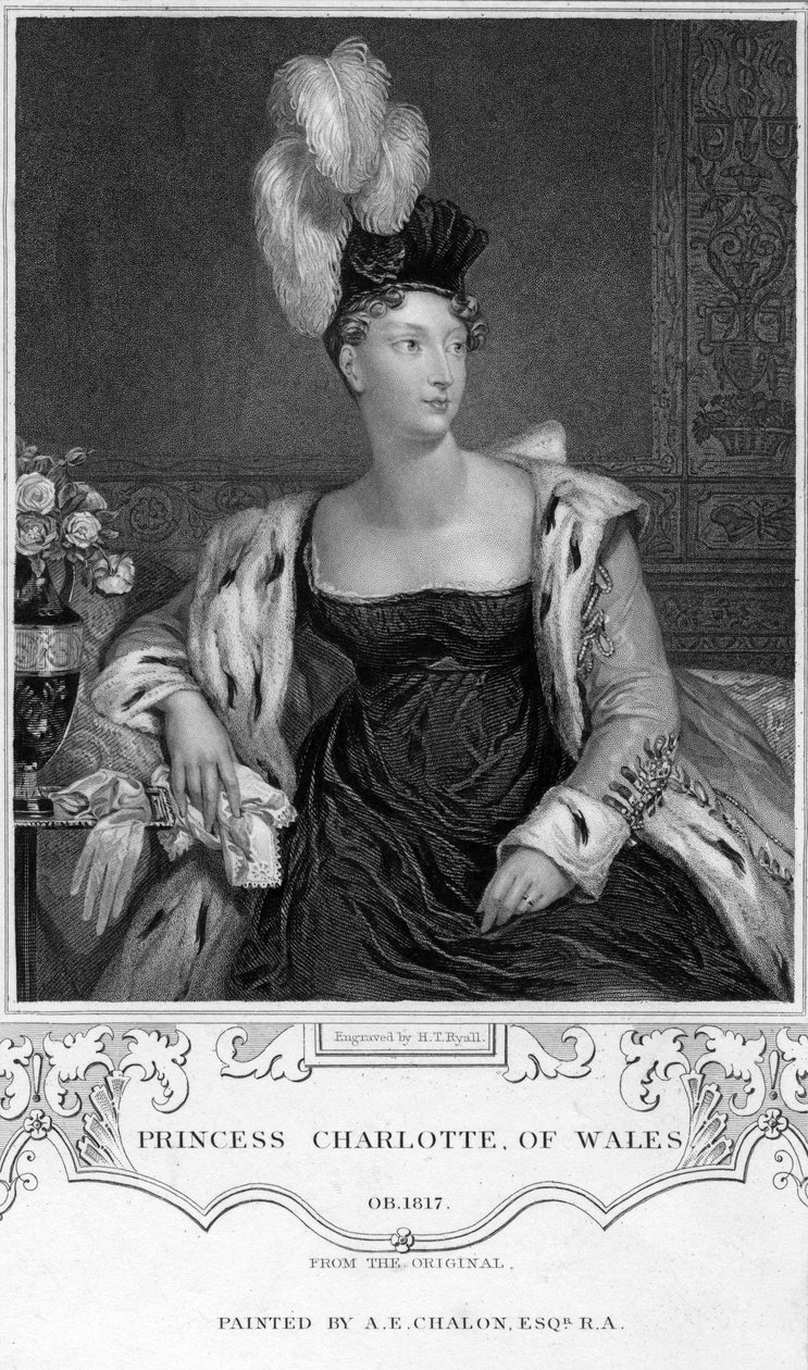 Prinsesse Charlotte Augusta av Wales, 1800-tallet. av Henry Thomas Ryall