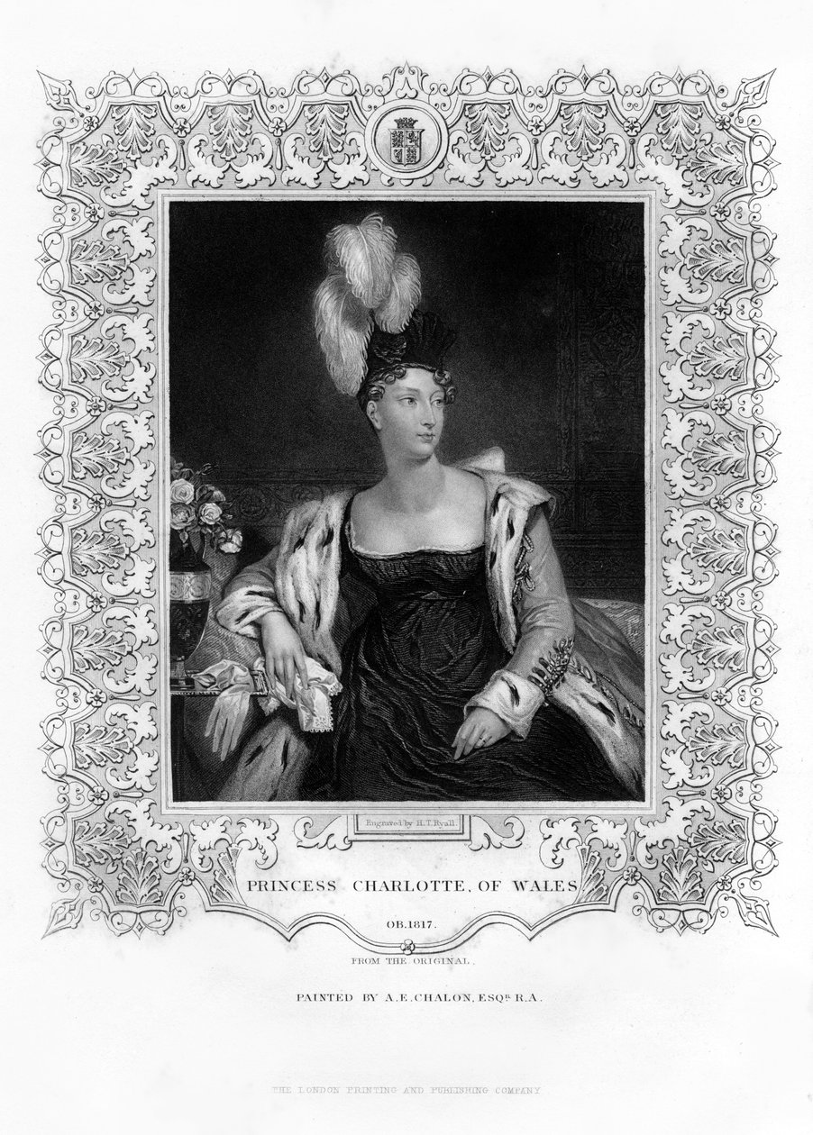 Prinsesse Charlotte Augusta av Wales, 1800-tallet. av Henry Thomas Ryall
