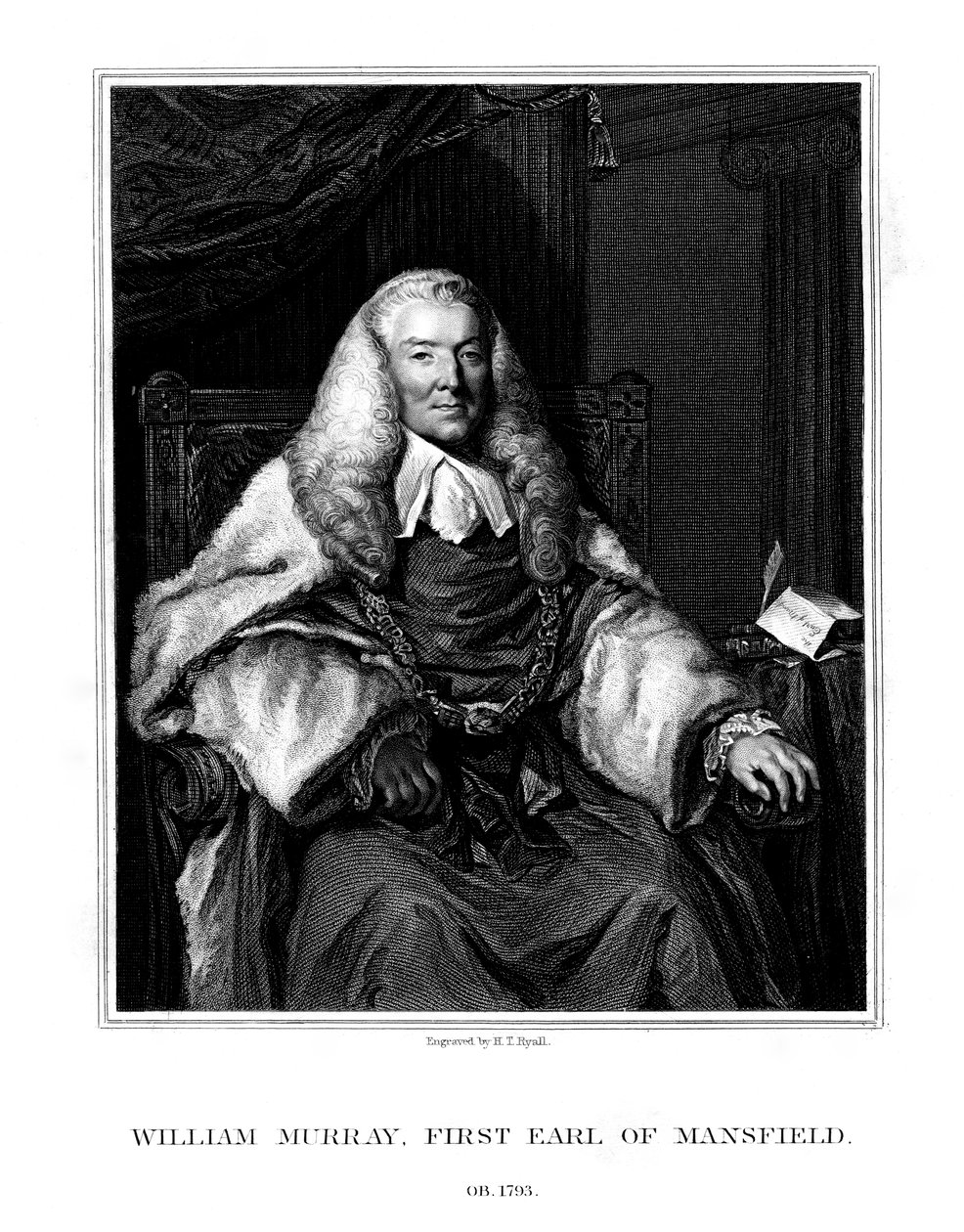 William Murray, 1. jarl av Mansfield, skotsk jurist, 1832. av Henry Thomas Ryall