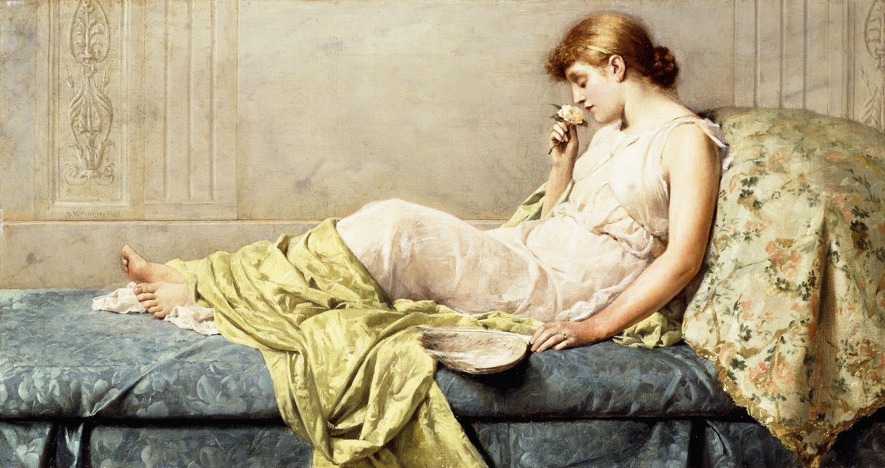 Boudoir-rosen, 1879 av Henry Thomas Schafer