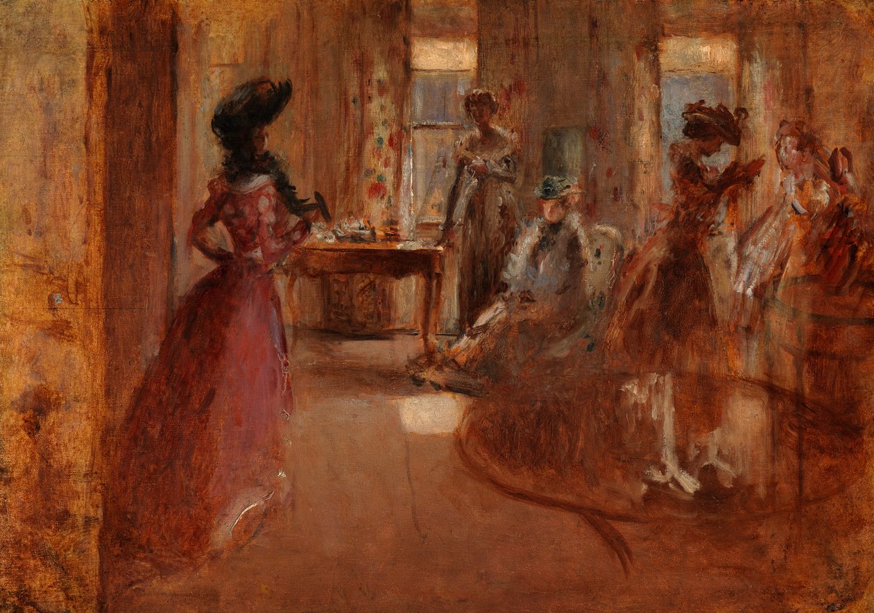 Familiefest, ca. 1892 av Henry Tonks