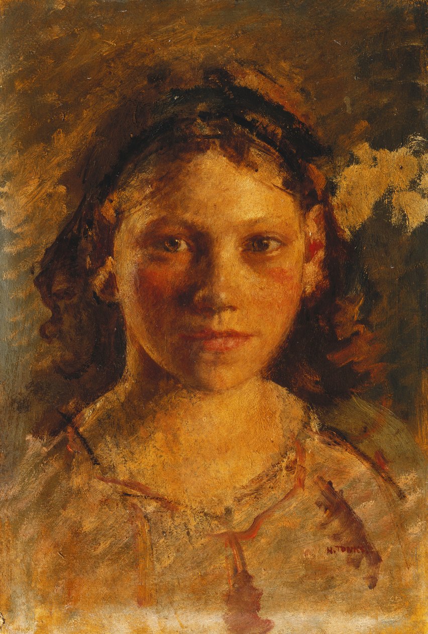 Hodet til en jente av Henry Tonks