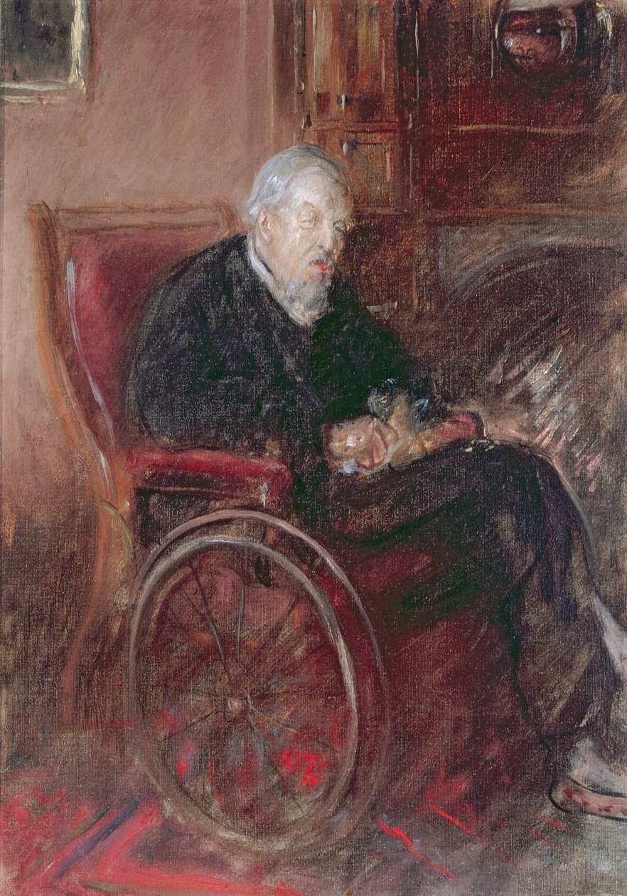 Henry Tonks far i rullestol av Henry Tonks