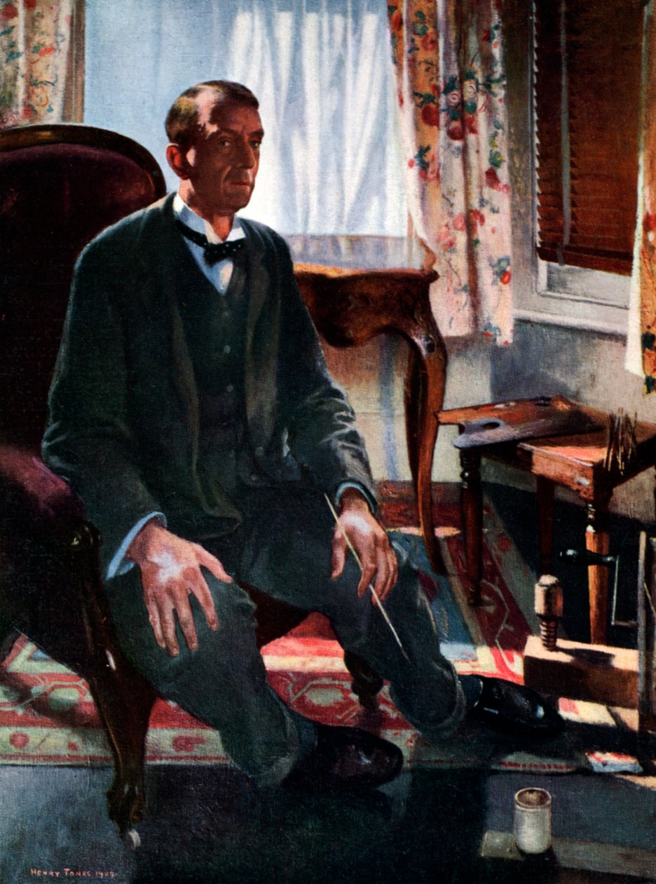 Selvportrett, 1909, 1926 av Henry Tonks