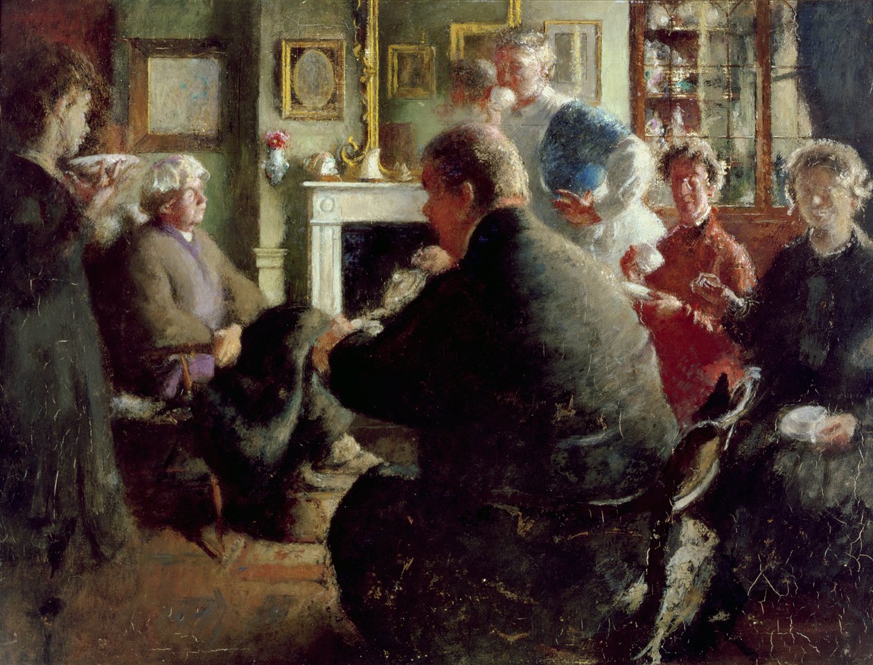 Steer at Home, 109 Cheyne Walk (på julaften) ca. 1929-30 av Henry Tonks