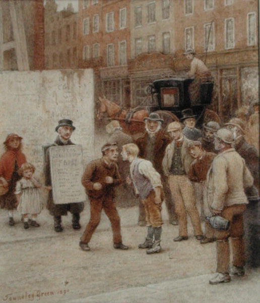 En uenighet (akvarell på papir) av Henry Towneley Green