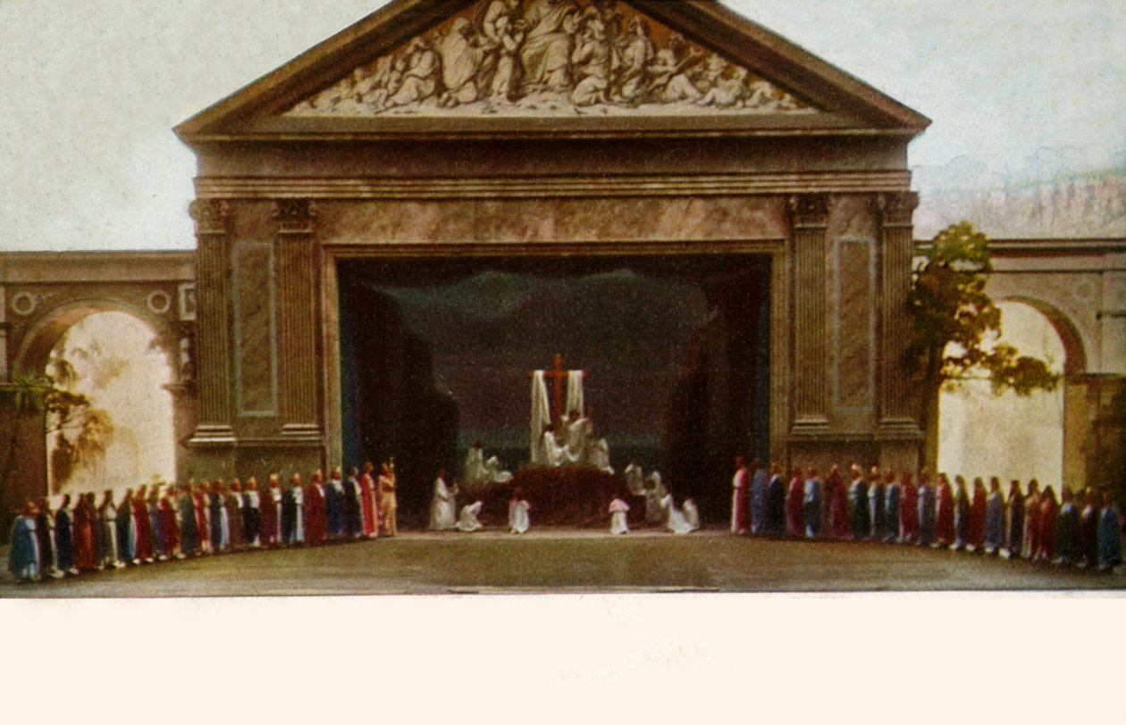 Ærbaring av korset, med kor, 1922. av Henry Traut