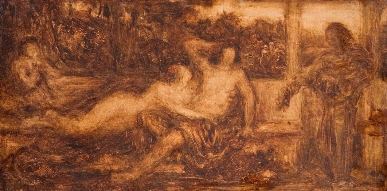 Studie av nakne og draperte figurer, 1880. av Henry Wallis