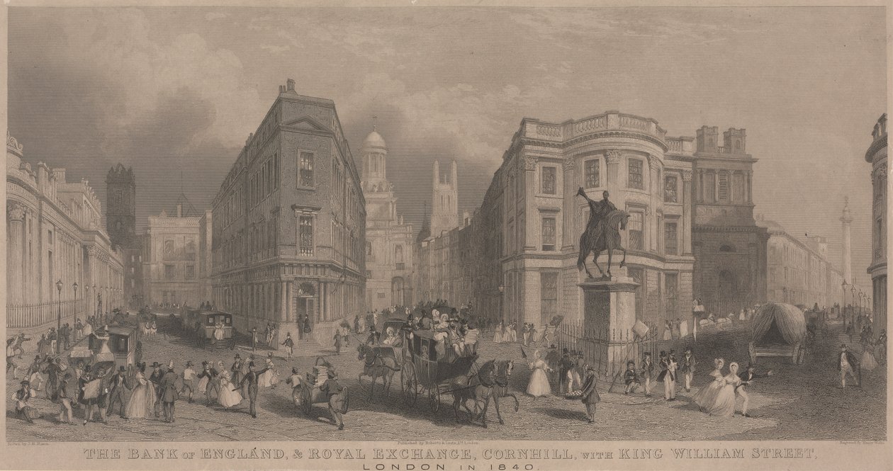 Bank of England og Royal Exchange, Cornhill av Henry Wallis