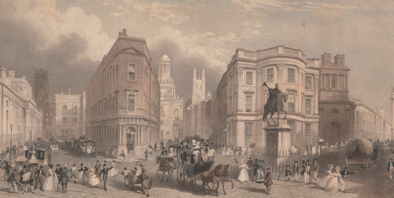 Bank of England og Royal Exchange, Cornhill av Henry Wallis