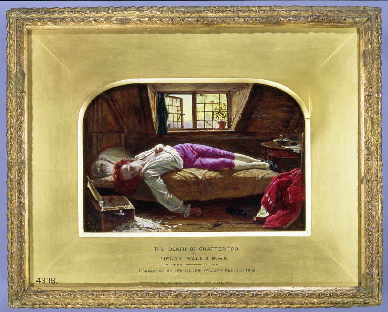 The Death of Chatterton, ca. 1856 av Henry Wallis
