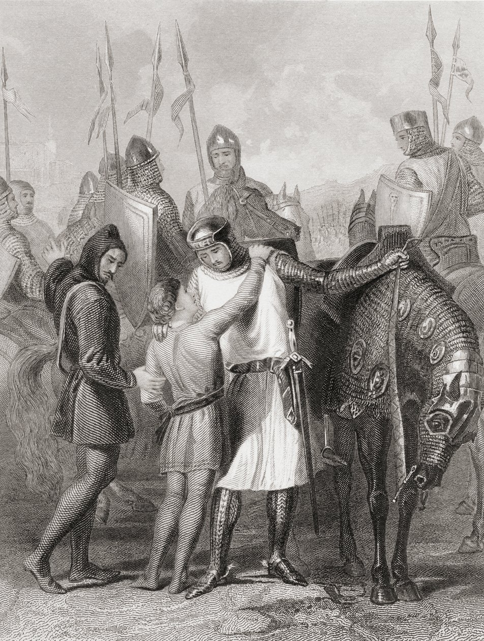 Richard, jarl av Pembroke, tok avskjed med sin bror før han dro til Irland i 1169, fra 
