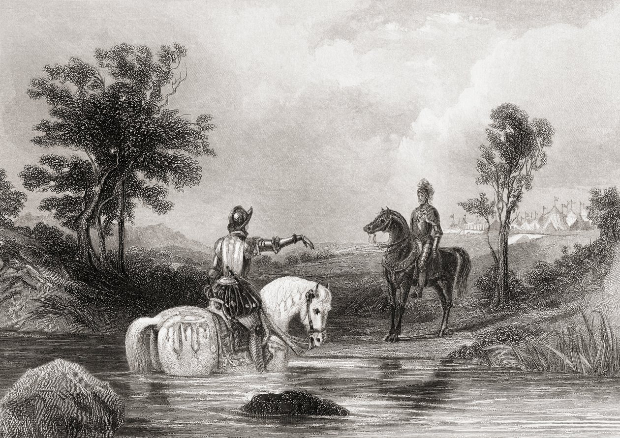 Møtet mellom jarlen av Essex og jarlen av Tyrone i County Louth, Irland i 1599, fra 