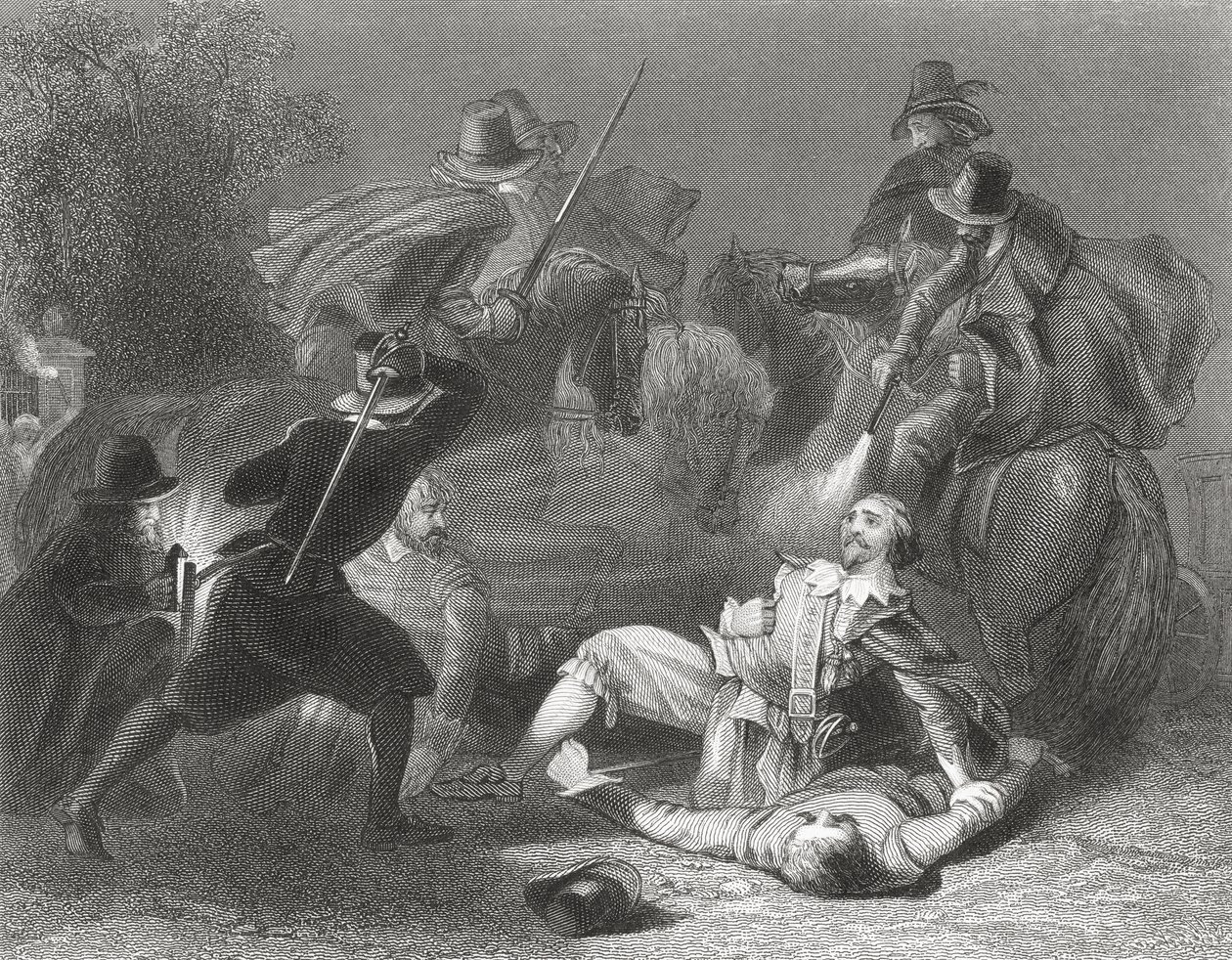 Drapet på Lord Kilwarden av Robert Emmets opprørere i Dublin, Irland, 1803, fra 