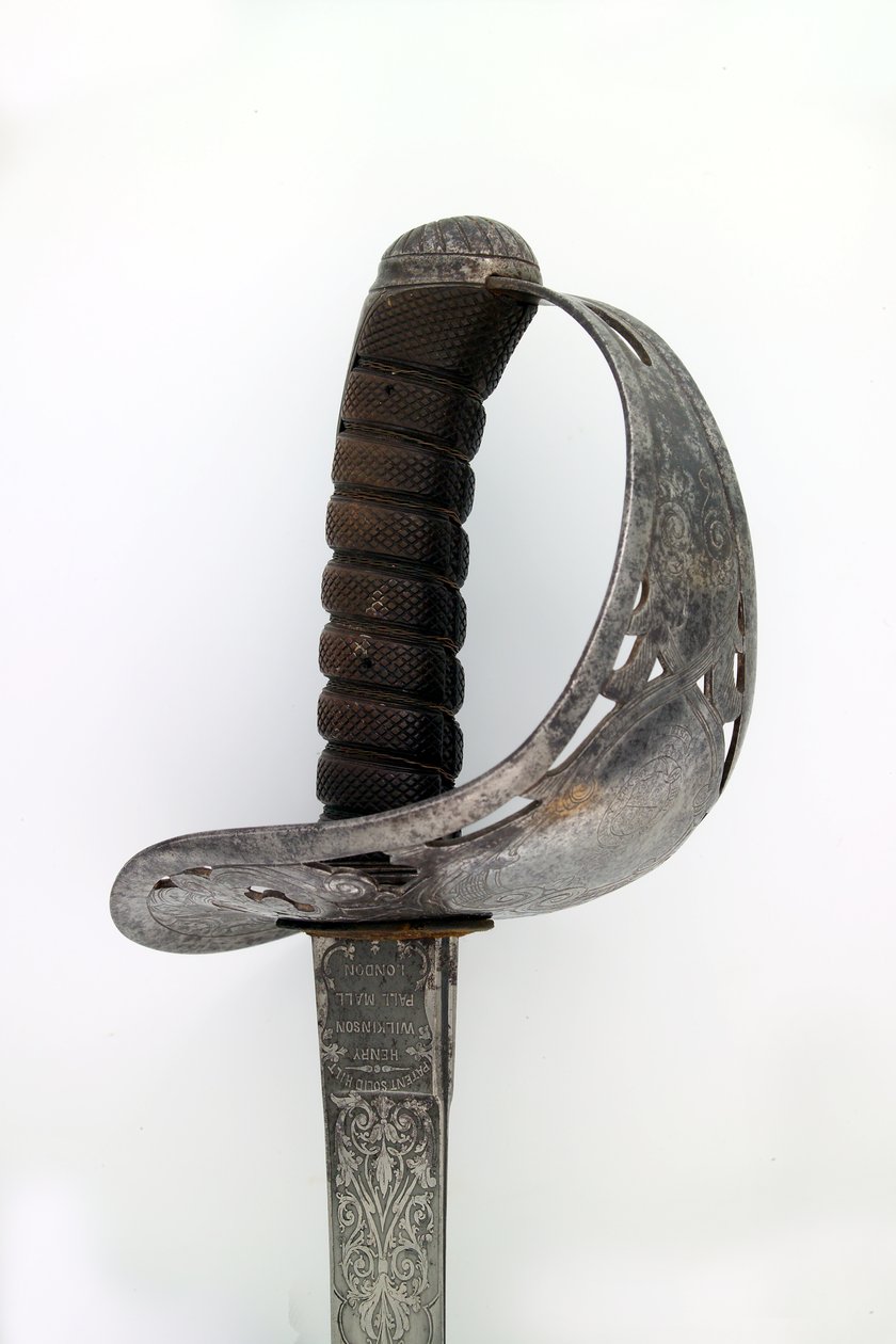 Artillerioffisers sverd tilhørende kaptein Tyrwhitt Pulman, Bengal Artillery, 1859 av Henry Wilkinson