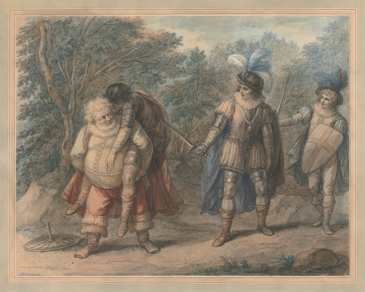 Falstaff som bærer Dead Hotspur av Henry William Bunbury