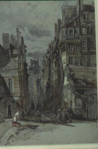 Gatescene, gamle Paris av Henry William Burgess