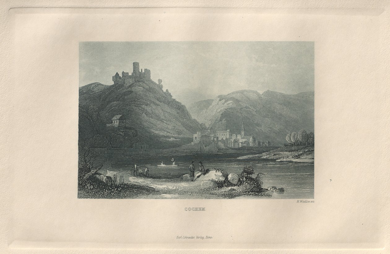 Det pittoreske og romantiske Rheinland: Cochem, 1928. av Henry Winkles